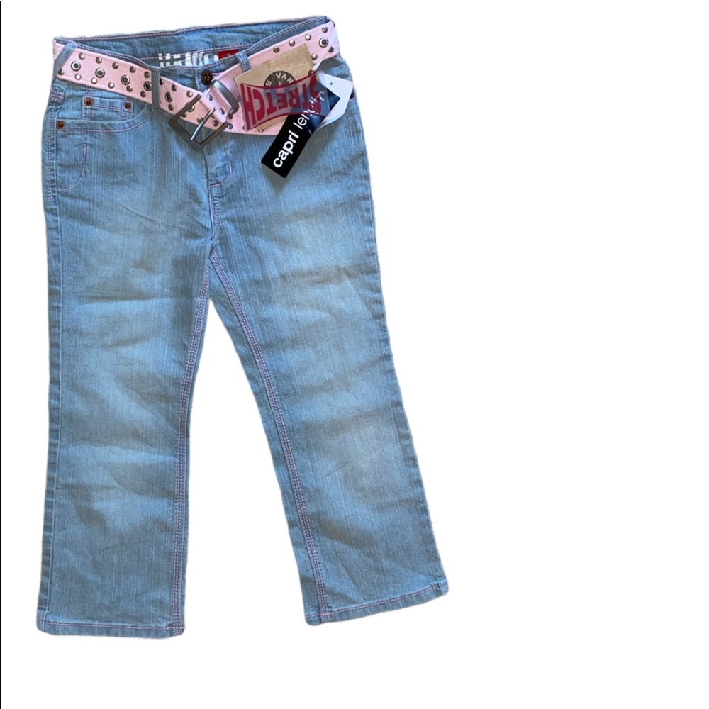 Girls jean with belt size 14, Vanilla Star brand, new with tag.